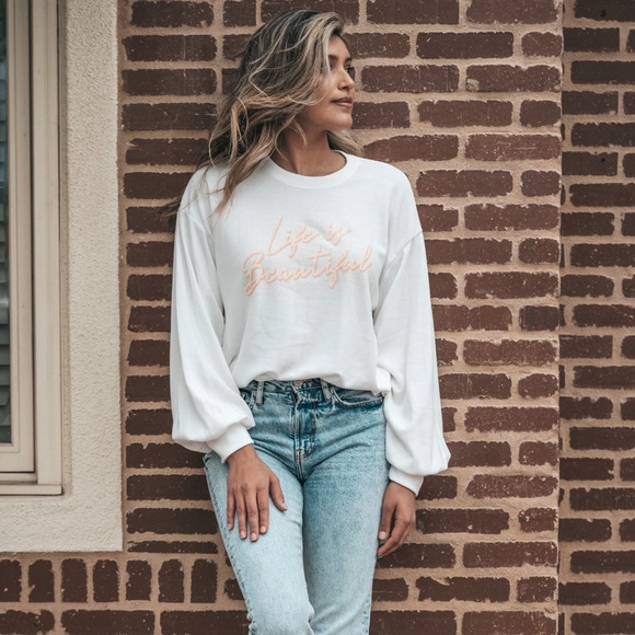 Life Is Beautiful Sweater 💕 - Picture 4 of 4